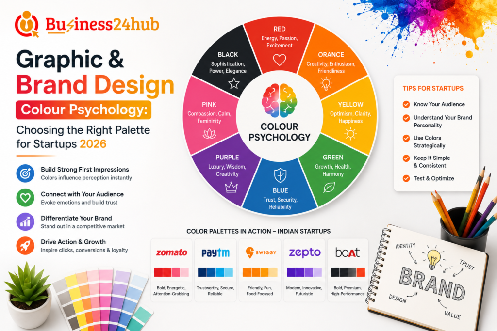 Graphic and Brand Design Colour Psychology: Choosing the Right Palette for Startups 2026 2 Graphic and Brand Design Colour Psychology