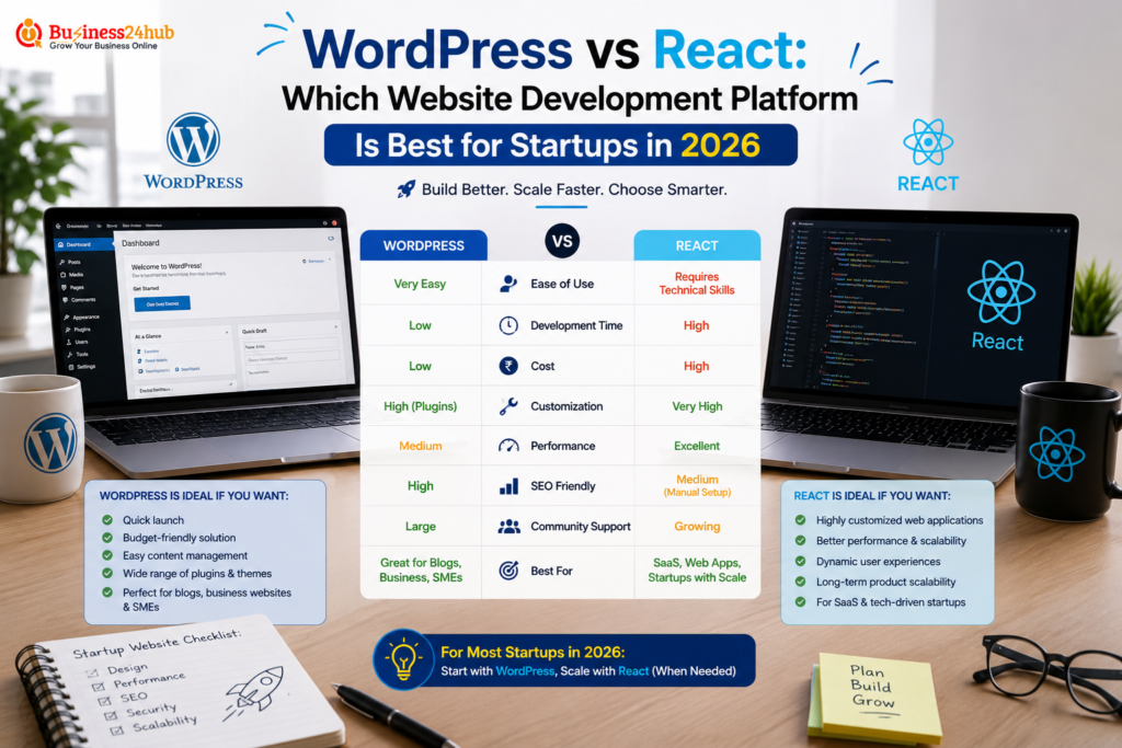 WordPress vs React image