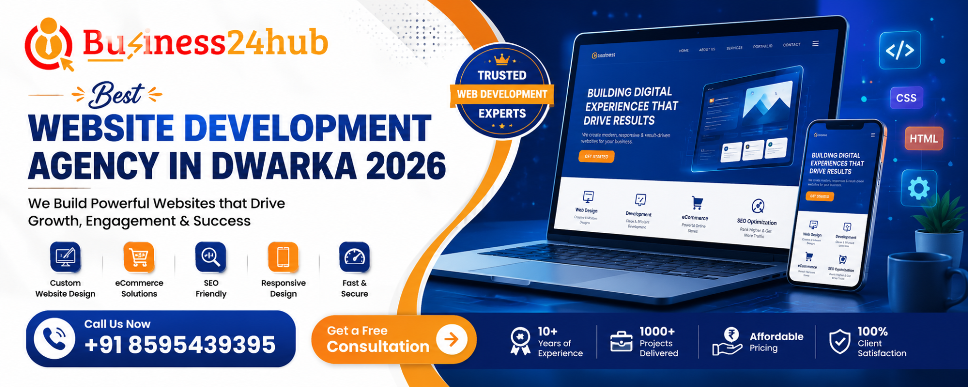 Best Website Development Agency in Dwarka 2026 5 Best website development Agency in Dwarka 2026 banner